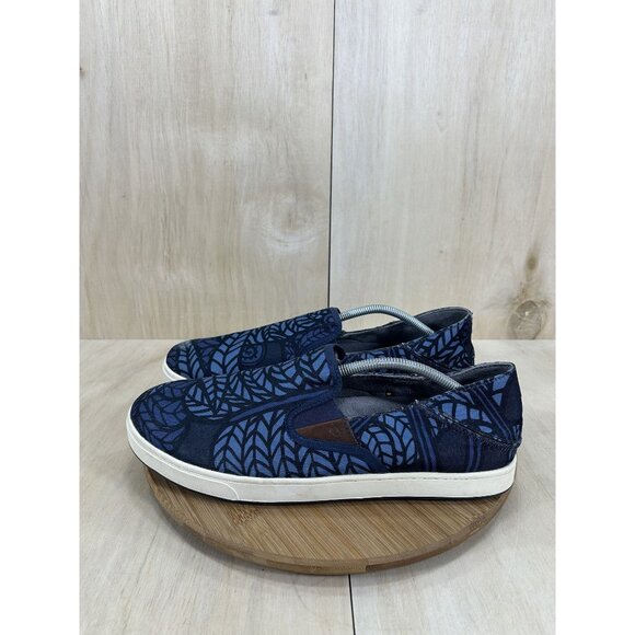 olukai Other - Olukai Kahu PowWow Blue Canvas Slip On Casual Shoes Mens Size 13